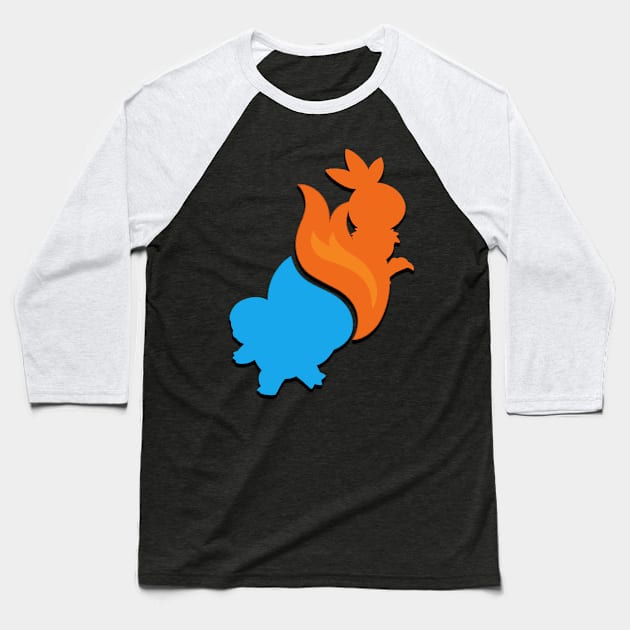 TEAM FIREWATER Symbol (From Monster Mystery Dungeon: Red Rescue Team) Baseball T-Shirt by Justin_Nexus